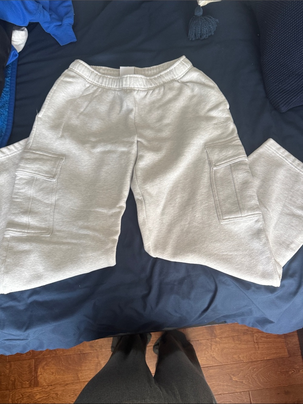Aritzia Kids Light Gray Cargo Joggers